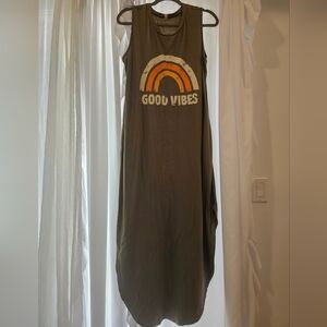 Good Vibes Sleeveless Maxi Dress